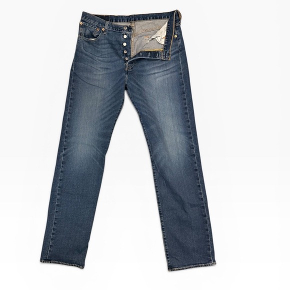 Levi's Other - Levis 501 Original Fit Blue Straight Leg Button Fly Jeans 34x34 (34x32) Western